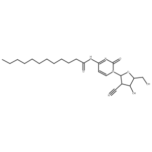 Cytidine, 2a(2)-cyano-2a(2)-deoxy-N-(1-oxododecyl)- Structure