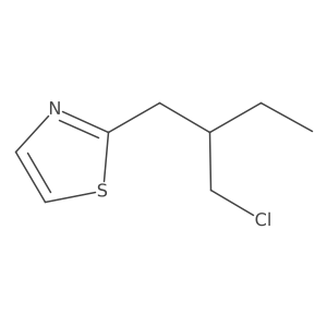2-[2-(Chloromethyl)butyl]-1,3-thiazole Structure