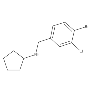 N-[(4-Bromo-3-chlorophenyl)methyl]cyclopentanamine Structure