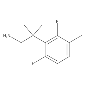 2-(2,6-Difluoro-3-methylphenyl)-2-methylpropan-1-amine结构式