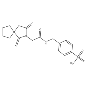 2-(1,3-dioxo-2-azaspiro[4.4]non-2-yl)-N-(4-sulfamoylbenzyl)acetamide Structure