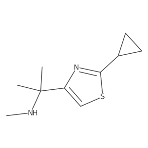 [2-(2-Cyclopropyl-1,3-thiazol-4-yl)propan-2-yl](methyl)amine结构式
