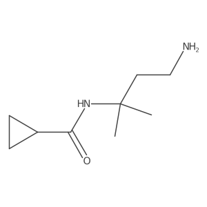 N-(4-amino-2-methylbutan-2-yl)cyclopropanecarboxamide结构式