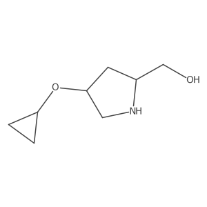 ((2S,4R)-4-Cyclopropoxypyrrolidin-2-yl)methanol结构式