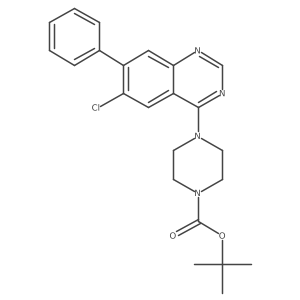Tert-butyl 4-(6-chloro-7-phenylquinazolin-4-yl)piperazine-1-carboxylate结构式