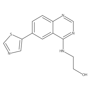 2-[[6-(5-Thiazolyl)-4-quinazolinyl]amino]ethanol结构式