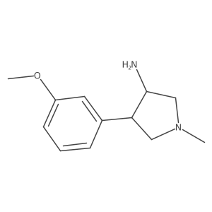 4-(3-Methoxyphenyl)-1-methylpyrrolidin-3-amine结构式