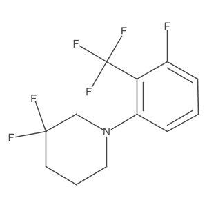 3,3-Difluoro-1-(3-fluoro-2-(trifluoromethyl)-phenyl)piperidine结构式