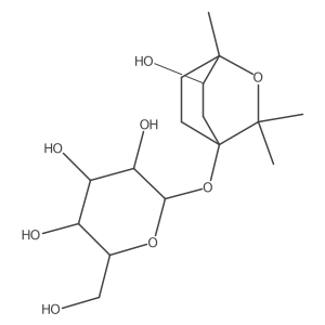 (2R,3S,4S,5R,6S)-2-(hydroxymethyl)-6-[[(1R,4R,6R)-6-hydroxy-1,3,3-trimethyl-2-oxabicyclo[2.2.2]octan-4-yl]oxy]oxane-3,4,5-triol结构式