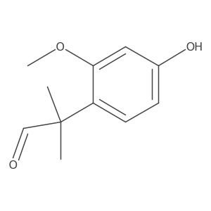 2-(4-Hydroxy-2-methoxyphenyl)-2-methylpropanal结构式