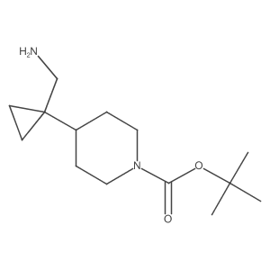 Tert-butyl 4-[1-(aminomethyl)cyclopropyl]piperidine-1-carboxylate Structure