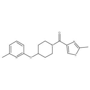 (4-((6-Methylpyridin-2-yl)oxy)piperidin-1-yl)(2-methylthiazol-4-yl)methanone Structure