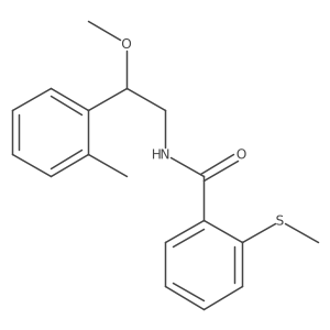 N-(2-methoxy-2-(o-tolyl)ethyl)-2-(methylthio)benzamide结构式