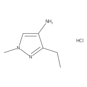 3-ethyl-1-methyl-1H-pyrazol-4-amine hydrochloride结构式