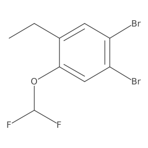 1,2-Dibromo-4-difluoromethoxy-5-ethylbenzene结构式