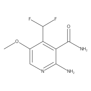 2-Amino-4-(difluoromethyl)-5-methoxynicotinamide结构式