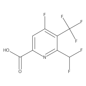 2-(Difluoromethyl)-4-fluoro-3-(trifluoromethyl)pyridine-6-carboxylic acid Structure