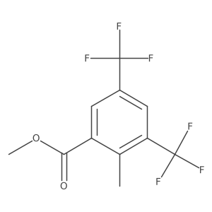 Benzoic acid, 2-methyl-3,5-bis(trifluoromethyl)-, methyl ester结构式