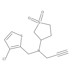 3-{[(3-Chlorothiophen-2-yl)methyl](prop-2-yn-1-yl)amino}-1lambda6-thiolane-1,1-dione结构式