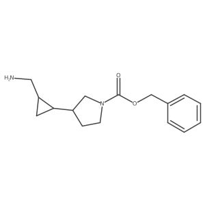 Benzyl 3-(2-(aminomethyl)cyclopropyl)pyrrolidine-1-carboxylate Structure