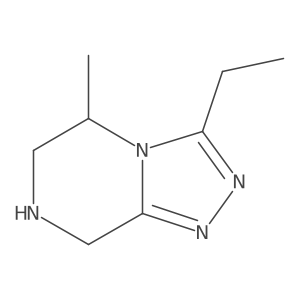 3-Ethyl-5-methyl-5,6,7,8-tetrahydro-[1,2,4]triazolo[4,3-a]pyrazine结构式