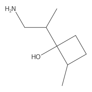 1-(1-Aminopropan-2-yl)-2-methylcyclobutan-1-ol结构式