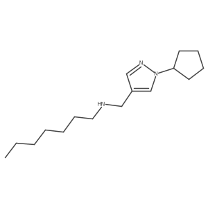 [(1-cyclopentyl-1H-pyrazol-4-yl)methyl](heptyl)amine Structure