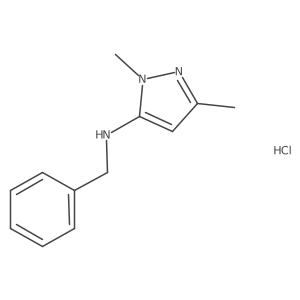 N-benzyl-2,5-dimethylpyrazol-3-amine;hydrochloride结构式