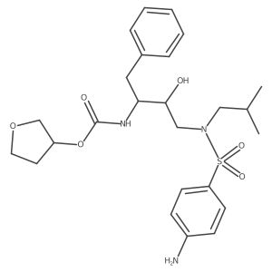 (R)-Tetrahydrofuran-3-yl ((2R,3S)-4-(4-amino-N-isobutylphenylsulfonamido)-3-hydroxy-1-phenylbutan-2-yl)carbamate结构式