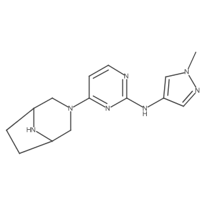 4-((1R,5S)-3,8-diazabicyclo[3.2.1]octan-3-yl)-N-(1-methyl-1H-pyrazol-4-yl)pyrimidin-2-amine Structure