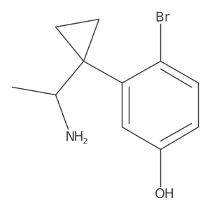 3-[1-(1-Aminoethyl)cyclopropyl]-4-bromophenol结构式