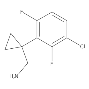 [1-(3-Chloro-2,6-difluorophenyl)cyclopropyl]methanamine结构式