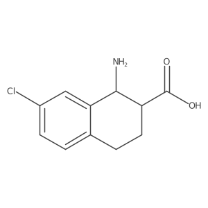 1-Amino-7-chloro-1,2,3,4-tetrahydronaphthalene-2-carboxylic acid结构式