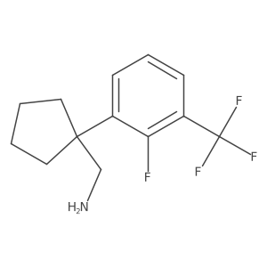 {1-[2-Fluoro-3-(trifluoromethyl)phenyl]cyclopentyl}methanamine Structure