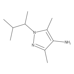 3,5-Dimethyl-1-(3-methylbutan-2-yl)-1H-pyrazol-4-amine结构式