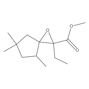 Methyl 2-ethyl-4,6,6-trimethyl-1-oxaspiro[2.4]heptane-2-carboxylate Structure