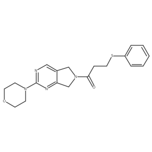 1-(2-morpholino-5H-pyrrolo[3,4-d]pyrimidin-6(7H)-yl)-3-(phenylthio)propan-1-one结构式