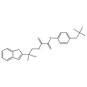 N1-(2-(benzo[b]thiophen-2-yl)-2-hydroxypropyl)-N2-(4-(trifluoromethoxy)phenyl)oxalamide Structure