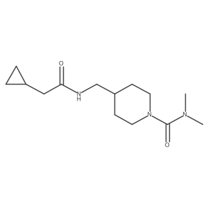 4-((2-cyclopropylacetamido)methyl)-N,N-dimethylpiperidine-1-carboxamide Structure