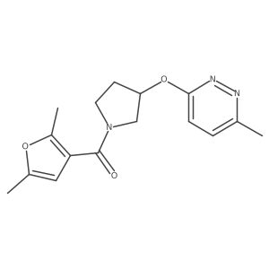 (2,5-Dimethylfuran-3-yl)(3-((6-methylpyridazin-3-yl)oxy)pyrrolidin-1-yl)methanone结构式