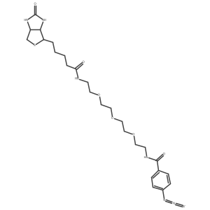 Biotin-PEG3-Ph(4-N3)结构式