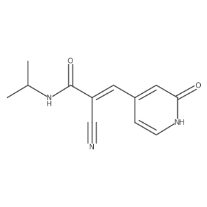 2-cyano-3-(2-hydroxypyridin-4-yl)-N-(propan-2-yl)prop-2-enamide Structure