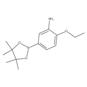2-Ethoxy-5-(tetramethyl-1,3,2-dioxaborolan-2-YL)aniline结构式