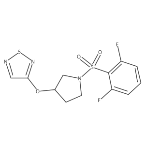 3-{[1-(2,6-Difluorobenzenesulfonyl)pyrrolidin-3-yl]oxy}-1,2,5-thiadiazole结构式