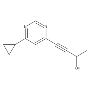 4-(6-Cyclopropylpyrimidin-4-yl)but-3-yn-2-ol结构式