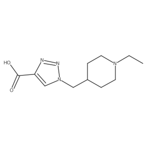 1-((1-ethylpiperidin-4-yl)methyl)-1H-1,2,3-triazole-4-carboxylic acid结构式