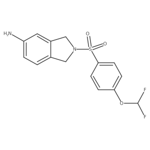 2-((4-(Difluoromethoxy)phenyl)sulfonyl)isoindolin-5-amine Structure