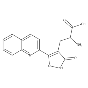 2-Amino-3-(3-oxo-5-(quinolin-2-yl)-2,3-dihydroisoxazol-4-yl)propanoic acid Structure