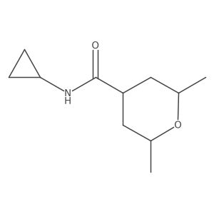 (2R,4r,6S)-N-cyclopropyl-2,6-dimethyloxane-4-carboxamide结构式