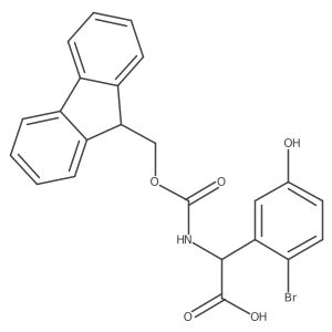 2-(2-bromo-5-hydroxyphenyl)-2-({[(9H-fluoren-9-yl)methoxy]carbonyl}amino)acetic acid结构式